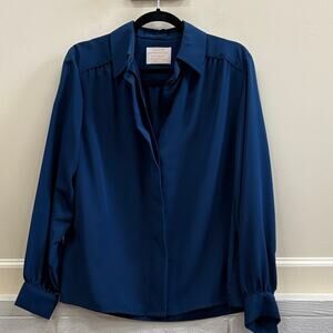 Pendleton vintage women’s 14 Deep Blue Button Down Shirt blouse top